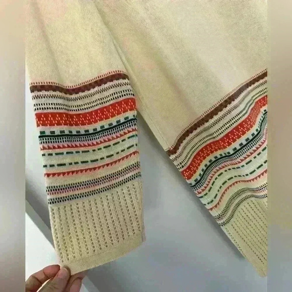 Vicki Wayne Woman’s Open Front Aztec Sweater Cardigan Medium - Picture 4 of 4